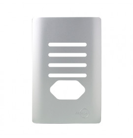 Placa p/ 4 Interruptores + tomada 4x2 - Novara Prata